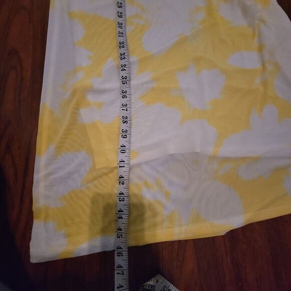 Future Collective x Gabriella Karefa Yellow Floral Print Mesh Midi Dress XXL - Picture 12 of 13